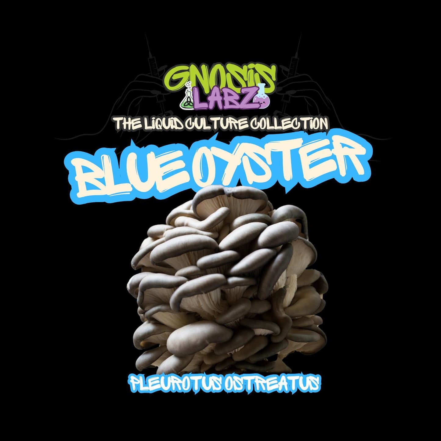 Blue Oyster (Pleurotus Ostreatus ) Liquid Culture Syringe 10ml Includes 18g Sterile Needle! - Gnosis Labz Gnosis Labz