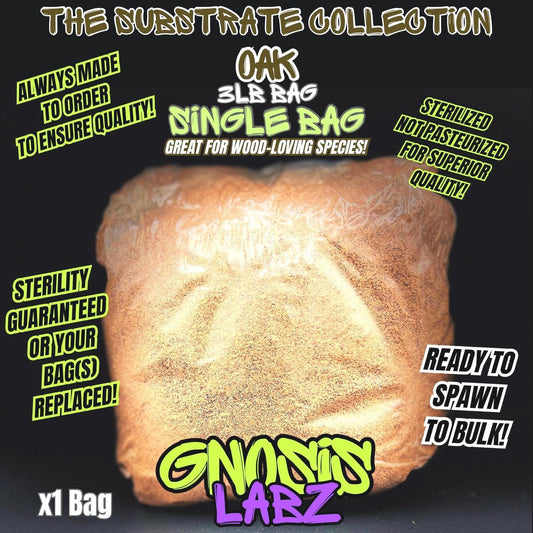 3 lb Oak Wood Substrate Bag | Sterile Bulk Substrate - Gnosis Labz