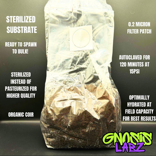 3lb Bag of Organic Coco Coir Substrate - Sterilized and Never Pasteurized for Best Quality! Ready to Spawn to Bulk! - Gnosis Labz Gnosis Labz