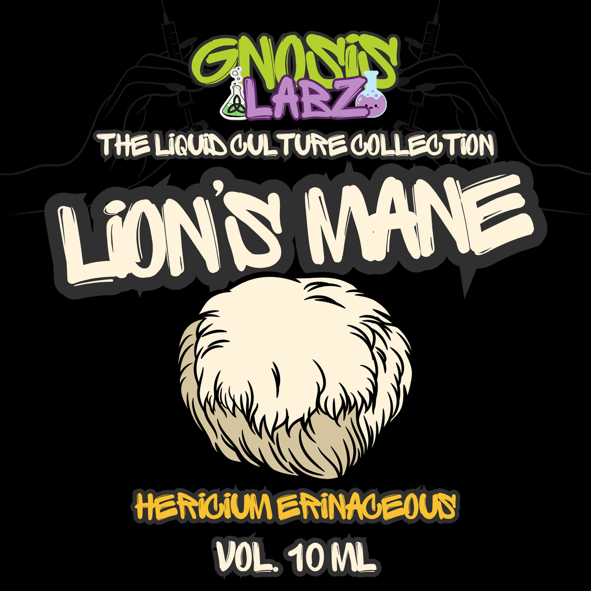 Lion's Mane Liquid Culture Syringe | 10 ml + 18g Sterile Needle - Gnosis Labz