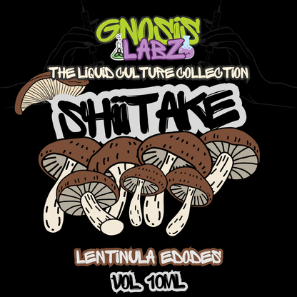 Shiitake Liquid Culture Syringe with Luer Lock | 10 ml + 18g Needle - Gnosis Labz